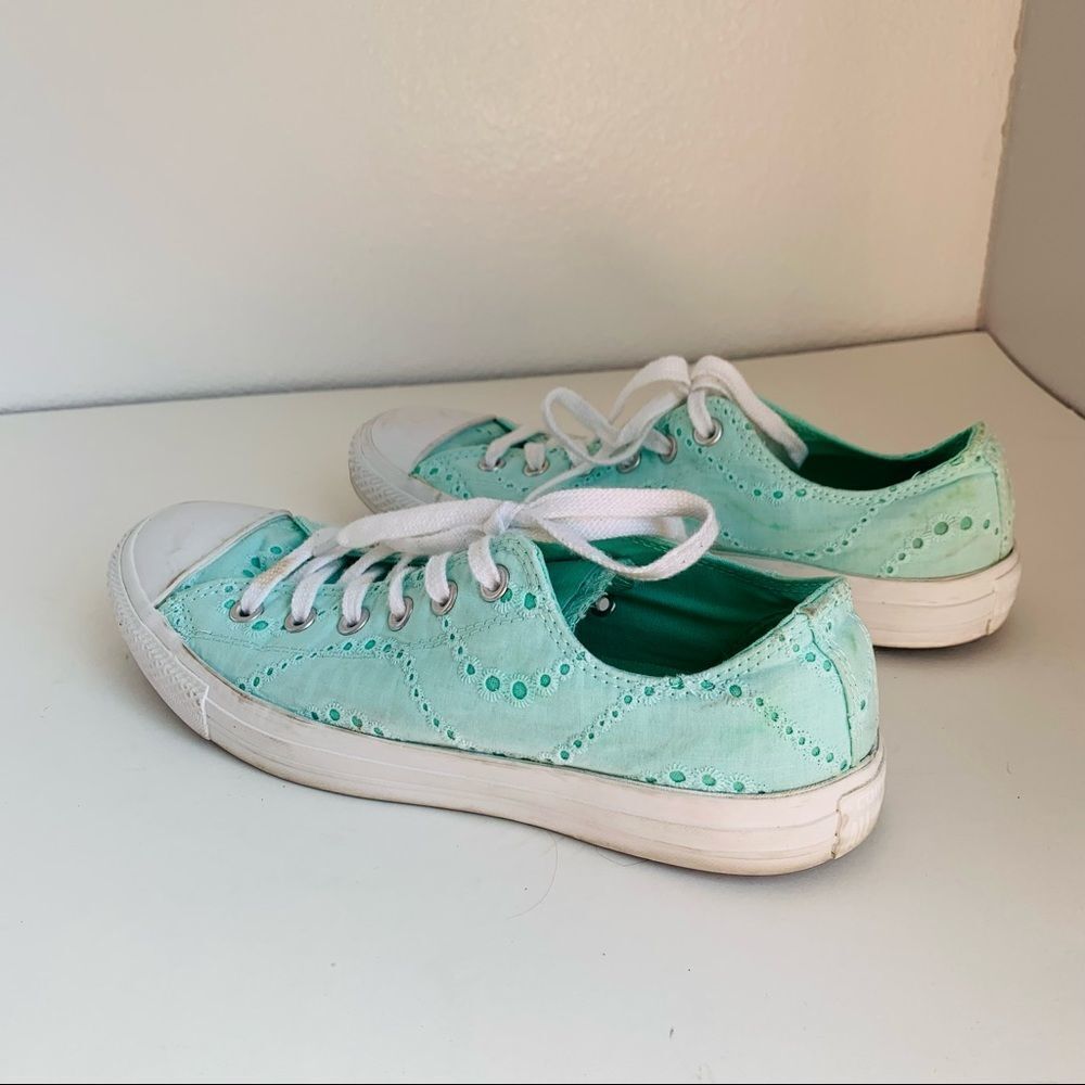 Converse Mint Eyelet Sneakers‎